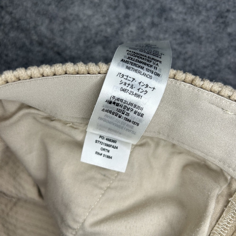 Patagonia Women's 28x26 Khaki Corduroy Pants Loose Tapered Fit - Picture 12 of 13